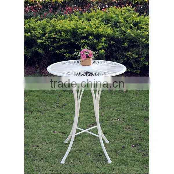 Power Coated Anti-White KD Metal Round Coffee Table