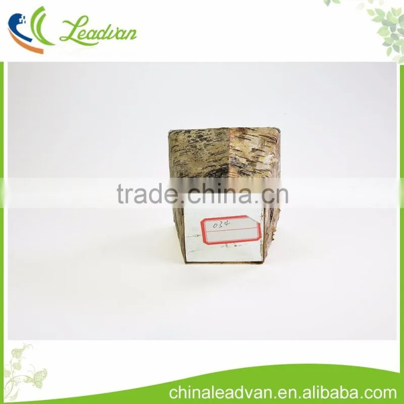 china promotional home garden deco fob guangzhou natural small wooden flowerpot
