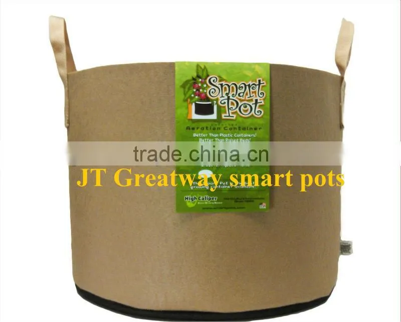 nonwoven felt smart pots with handles (1 gal to 1200 gal)