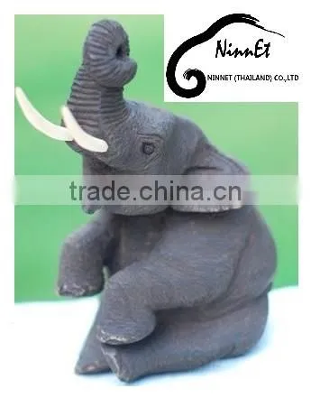 Wood Carved Elephant from Thailand