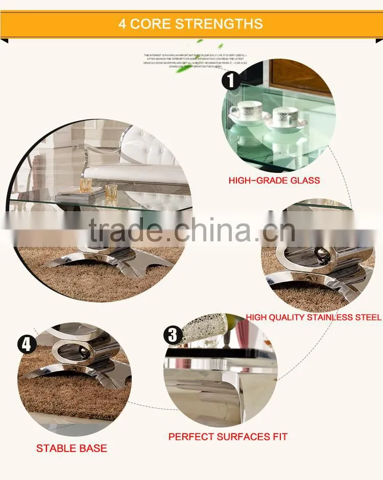 Living Room Furniture Hot Sale Modern Glass Coffee Table C346