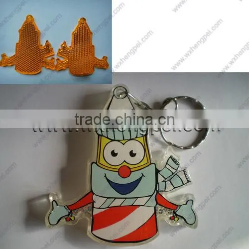 bear shaped warning sign/ owl reflector/ car reflector/ snowman reflect keychain/ round triangle reflector