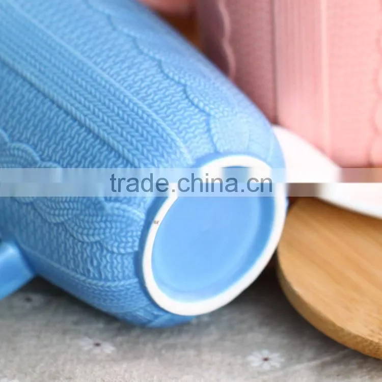 coffee mug with spoon and bamboo lid,innovative and promotion mug,ceramic mug