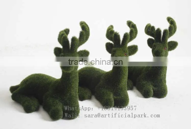 HY Artificial moss grass rabbits,garden decorative green moss animals