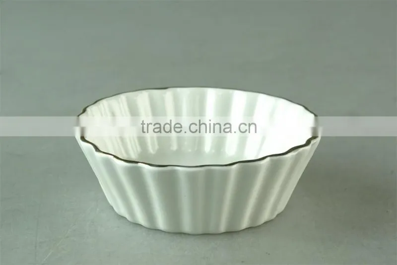 Best price white ceramic dinner dish with stripes,porceplain dish in sotck