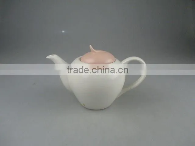 Stocklot cheap pearlized ceramic teapot