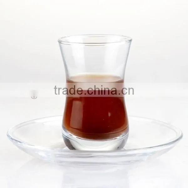 2016 new promotion reusable glass coffee cup and saucer
