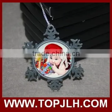 promotion dye sublimation photo print Christmas snowflake decoration