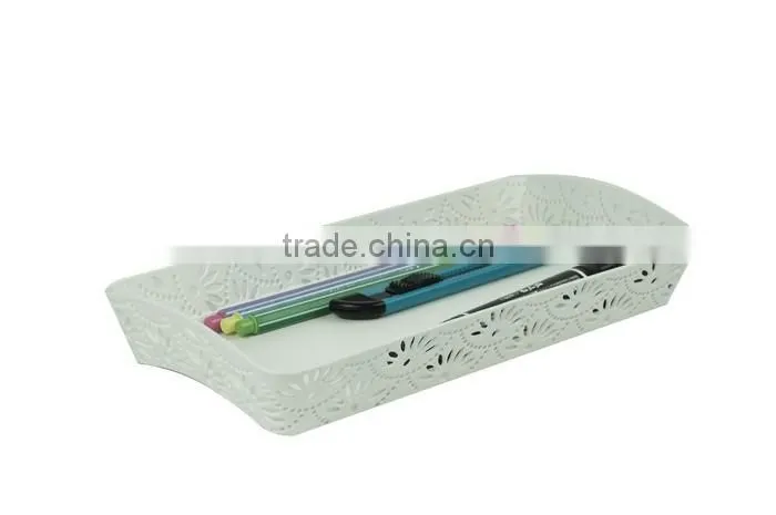 Metal Punched File Stationery Drawer Organizer Tray