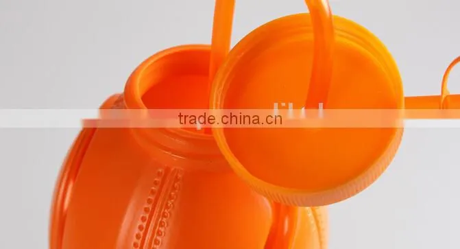 new innovative plastic round drinking bottle kettle with cap and straw