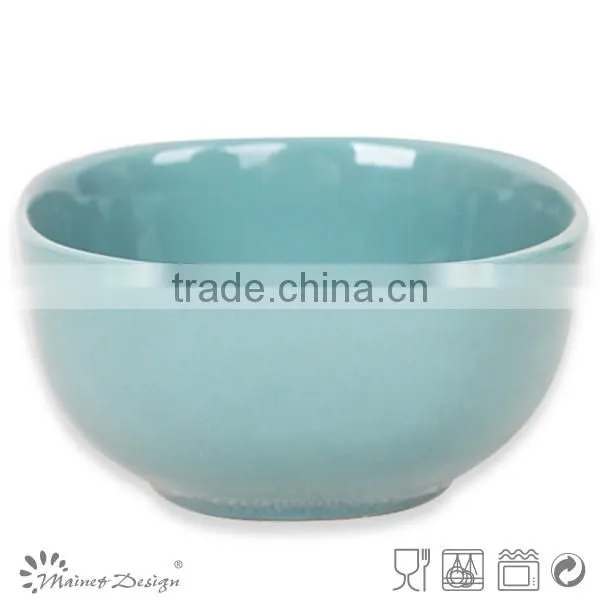 20pcs newest high quality light blue ceramic stoneware square dinnerware set