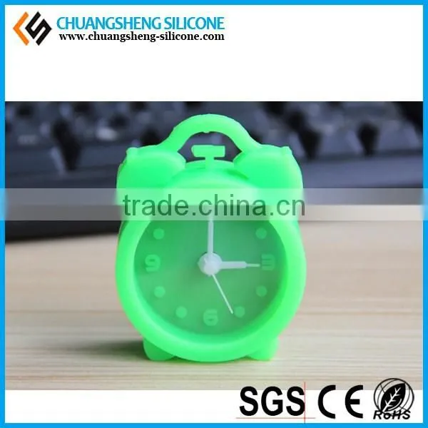 Smart lovely design table clock, silicone alarm clock, kids favourite clock