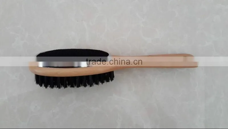 Antistatic double side wooden cloth brush