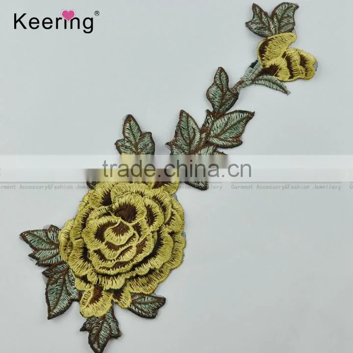 Hot Sale New Design Pretty Flower Clothing Embroidery Patch WEF-770