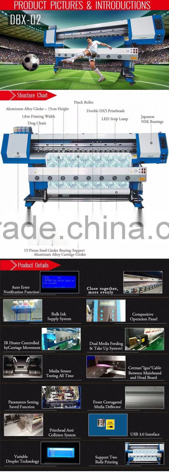 Promotion High quality DX5 head eco solvent printer for flex banner and pvc vinyl