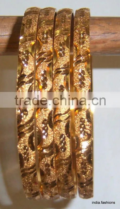 Sz 2.12 Big size Metal Gold plated BANGLE bracelet