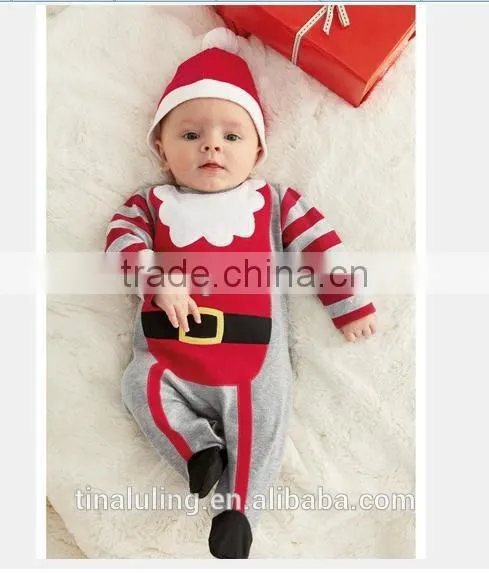 new arrival wholesale baby clothes infant boys and girls cotton rompers christmas jumpsuits