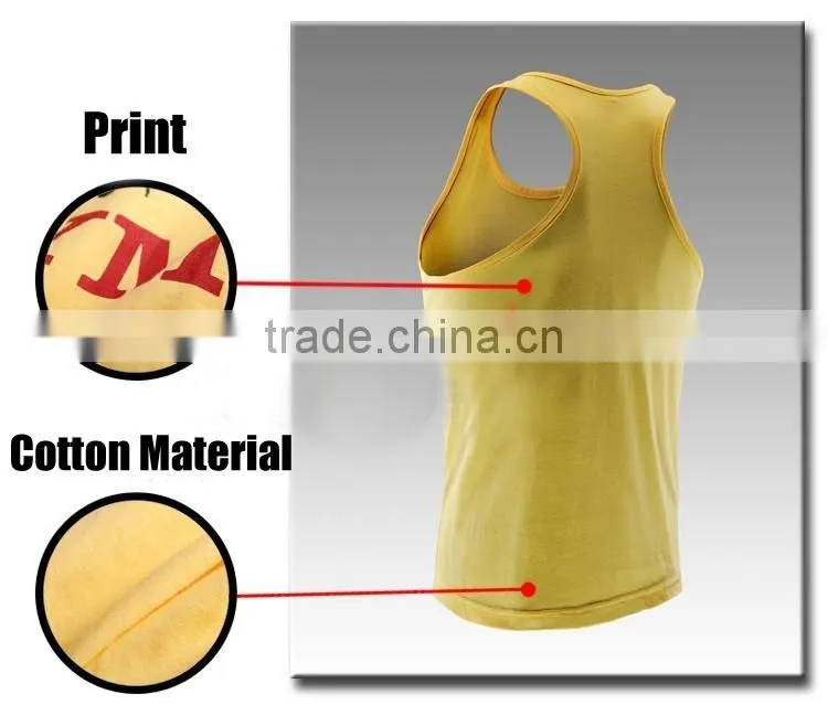 Gym Stringer Tank Top Men Bodybuilding Clothing and Fitness Mens Sleeveless Shirt Sports Vests Cotton Singlets Muscle Tops