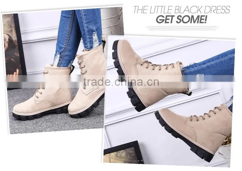 Ladies Boots Snow Warm Winter Boots Women Lace Up Ankle Boots