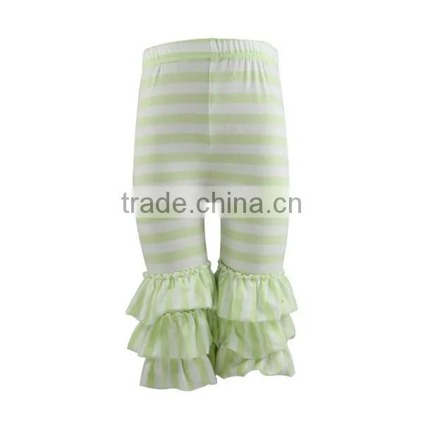 Newest persnickety girls stripe cotton pants kids toddler triple ruffle leggings