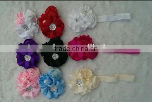 satin flower headband baby headband infant hedband wholesale