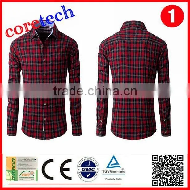 brushed breathable check shirt factory