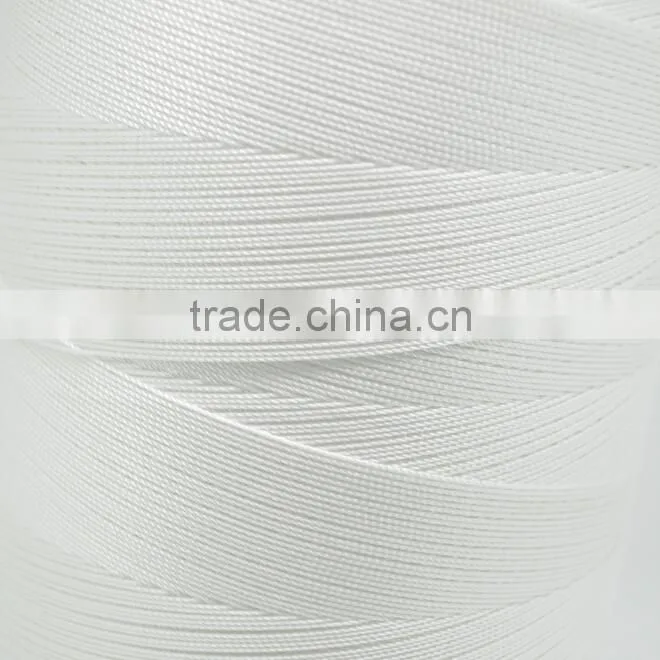 420D/3 H.T high tenacity continuous filament polyester sewing thread raw white
