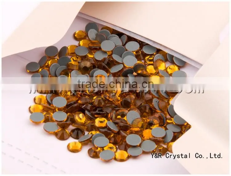 topaz flat back stones rhinestone hotfix