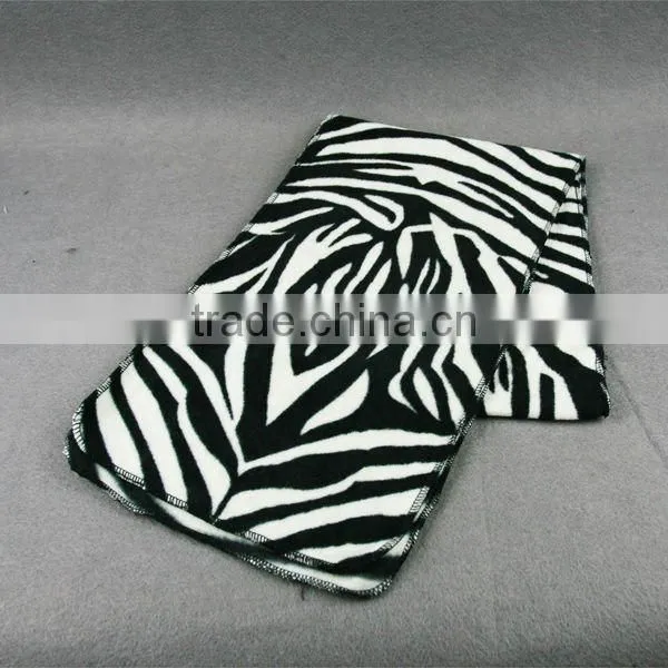 printing polar fleece scarf Colored ZebrAs