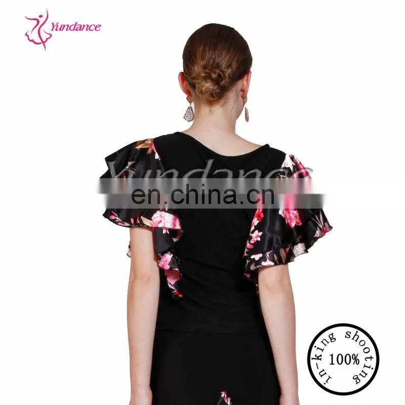 AB024 Flower Print Dance Performance Wear Dance Costumes Cloth