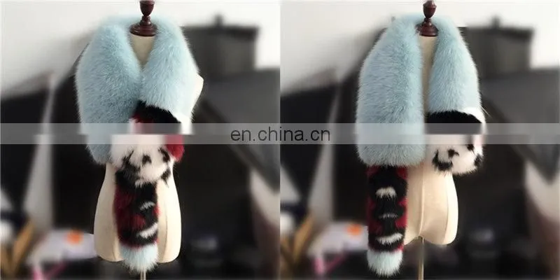 Factory Direct Fashion Women Scarves High Quality Real Fox Fur Scarf Fur