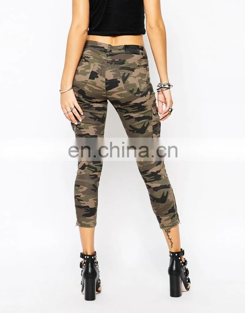 2015 NEW women ladies denim skinny cargo pants hot northmore trouser pants fashion latest new design