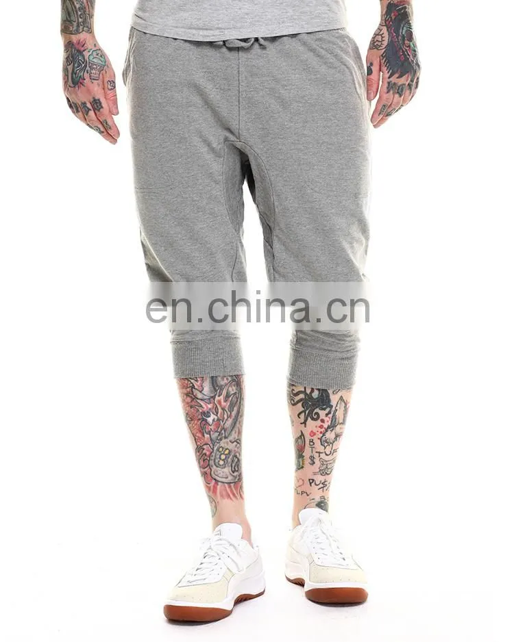 custom soft french terry capri jogger shorts