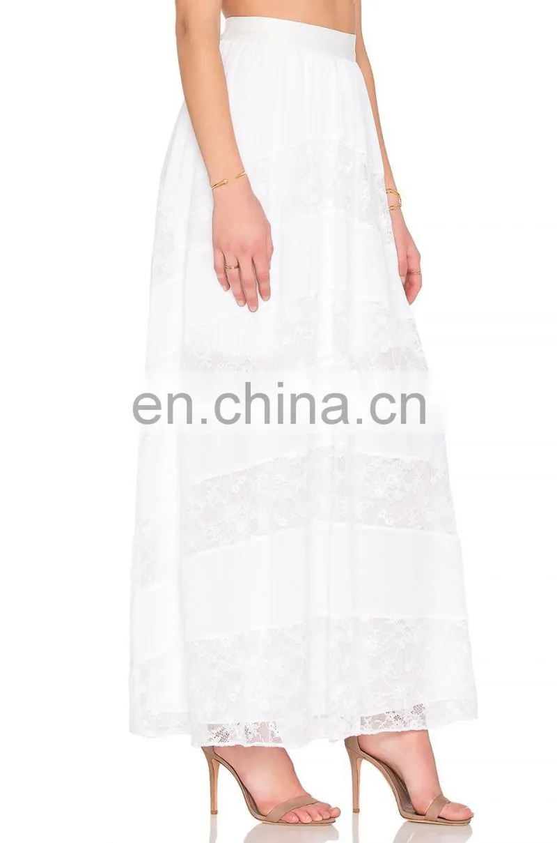 New fashion women pencil tulle long skirt and blouse design