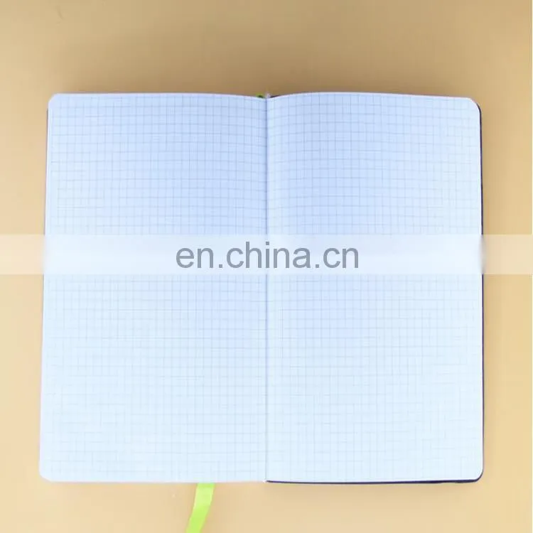 Guangzhou factory produced customized black leather cover offset paper Notebooks With Elastic Band design