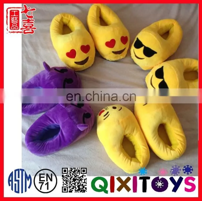 Plush chicken slippers/plush baby animals shoes emoji stuffed indoor shoes