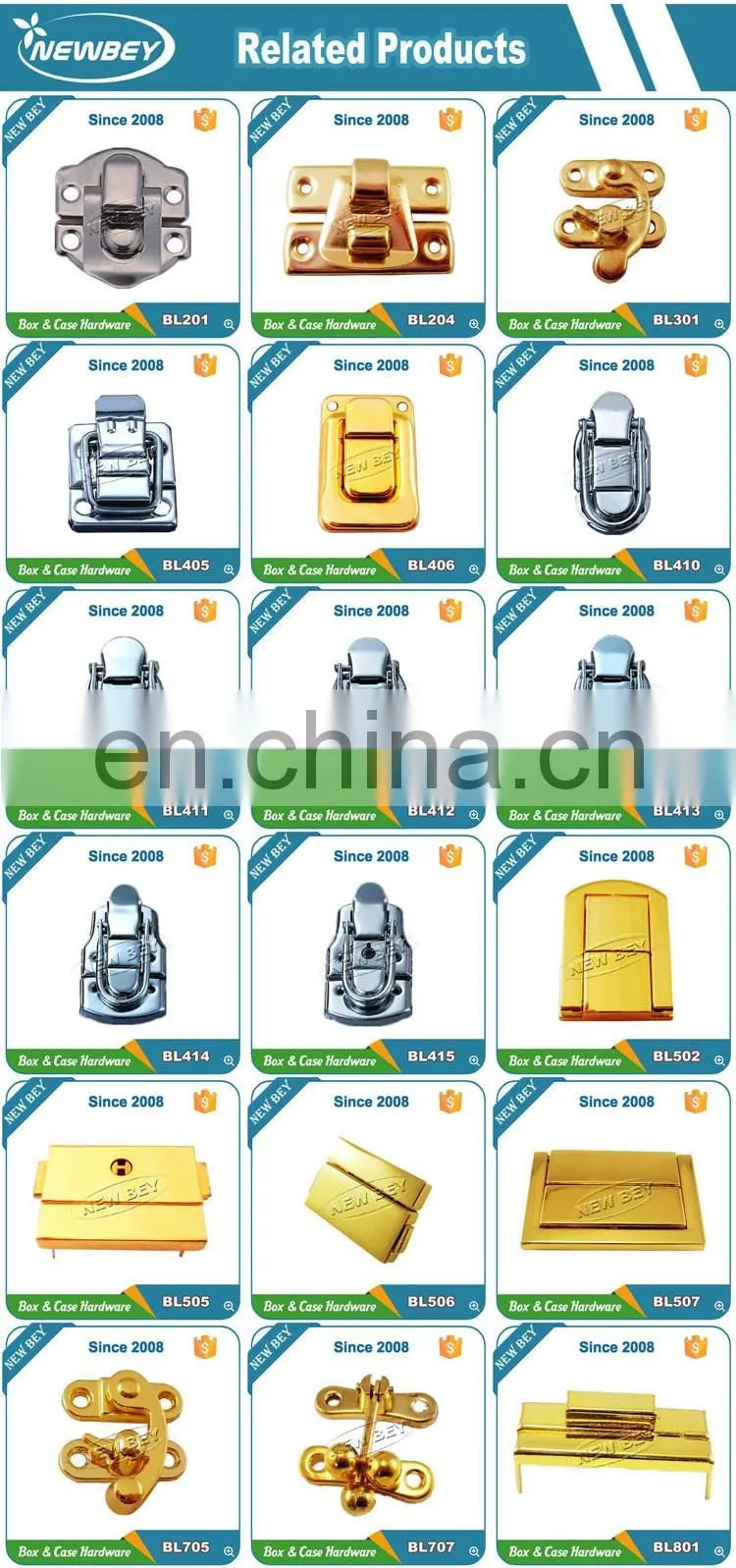 NEW BEY wholesale small golden locks for jewelry wooden gift box