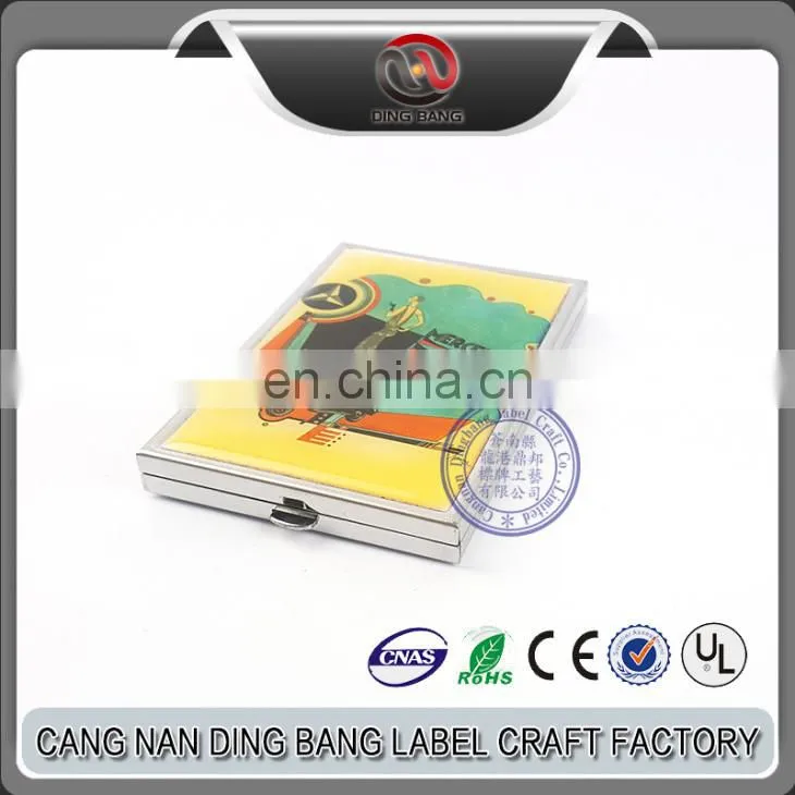 Wholesale OEM Metal Crafts Compact Mirror Type And Wedding Souvenir Use Custom Printed Logo Double Side Metal Square Mirror
