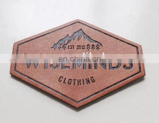 soft Branded PU PVC Leather Logo Patch