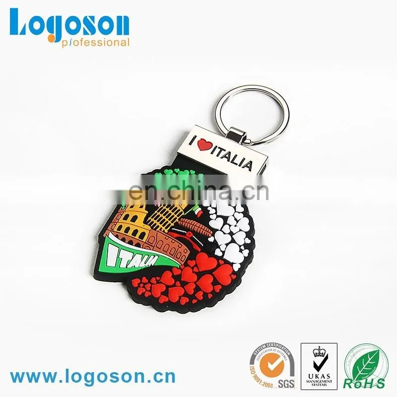 2017 New Souvenir PVC Rubber Key Chain