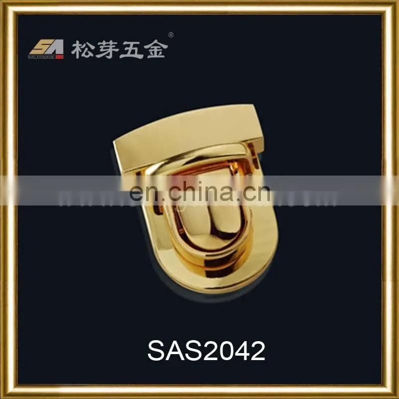 Custom Plated Briefcase Hardware, Decorative Metal Buckles Briefcase Locks And Clasps