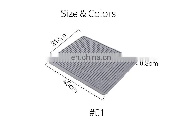 Yiwu factory new design heat resistant soft rubber pot holder dish drying mat cooking pad