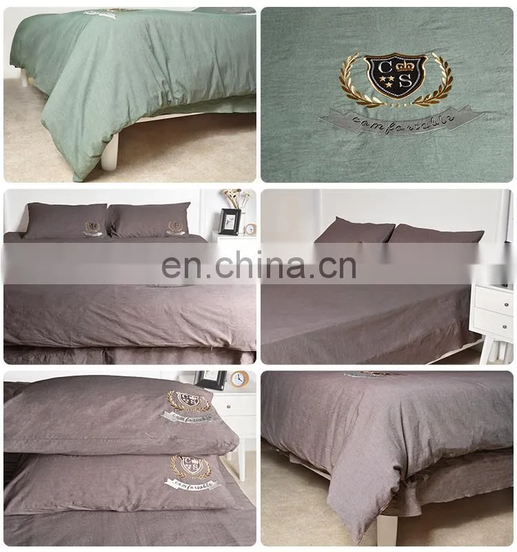 100% Cotton Soild Color Comforter Quilt Set Bed Sheet Cover Sets Queen Size Home Bedding Sets
