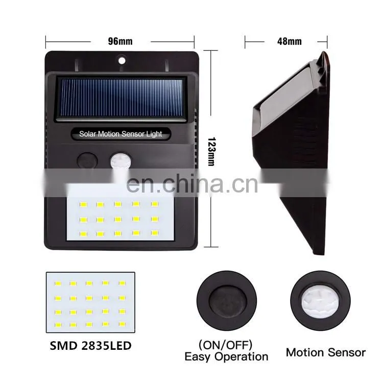 wholesale 30led IP67 Waterproof outdoor Motion Sensor Solar wall Light solar garden lamp
