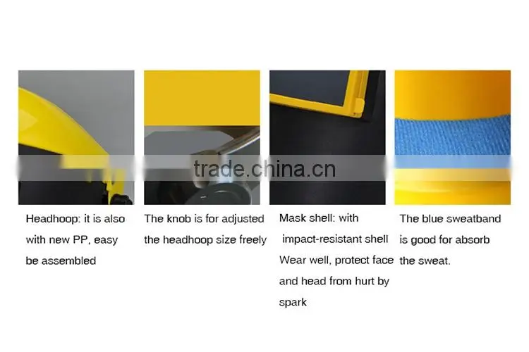 welding head face shield mask and protection welding mask made in china with PP material WM051