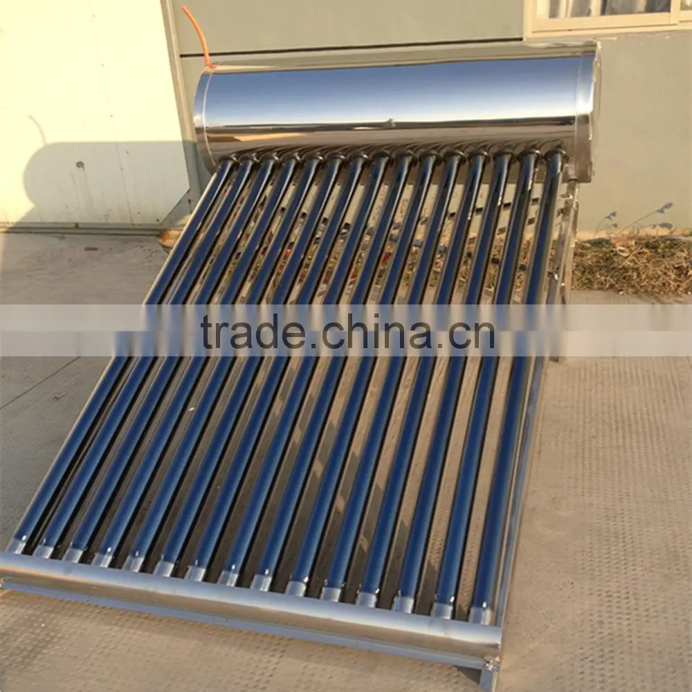 High quality non-pressurized compact stainless steel price of solar water heater