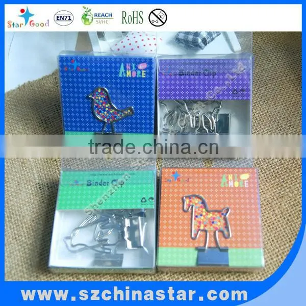Cute smile shape PVC with metal paper clip