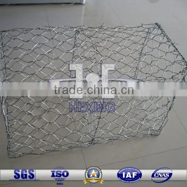 10*12cm Galvanized Woven Hexagonal Gabion Box