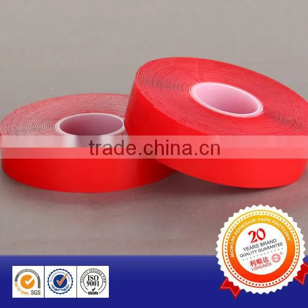1mm transparent double sided acrylic tape red release paper