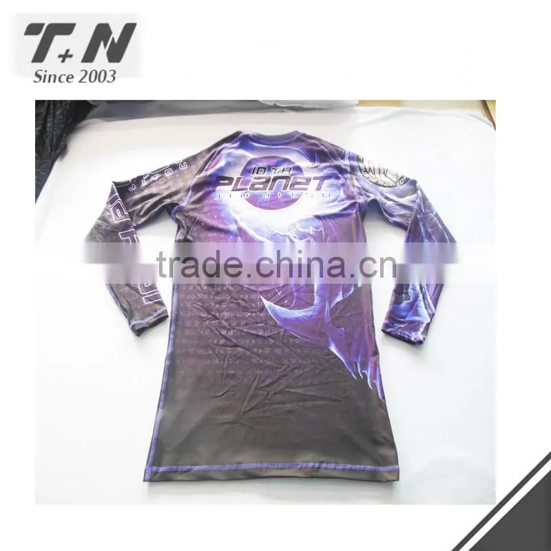 Custom Sublimation Printed Long Sleeve Rash Guard